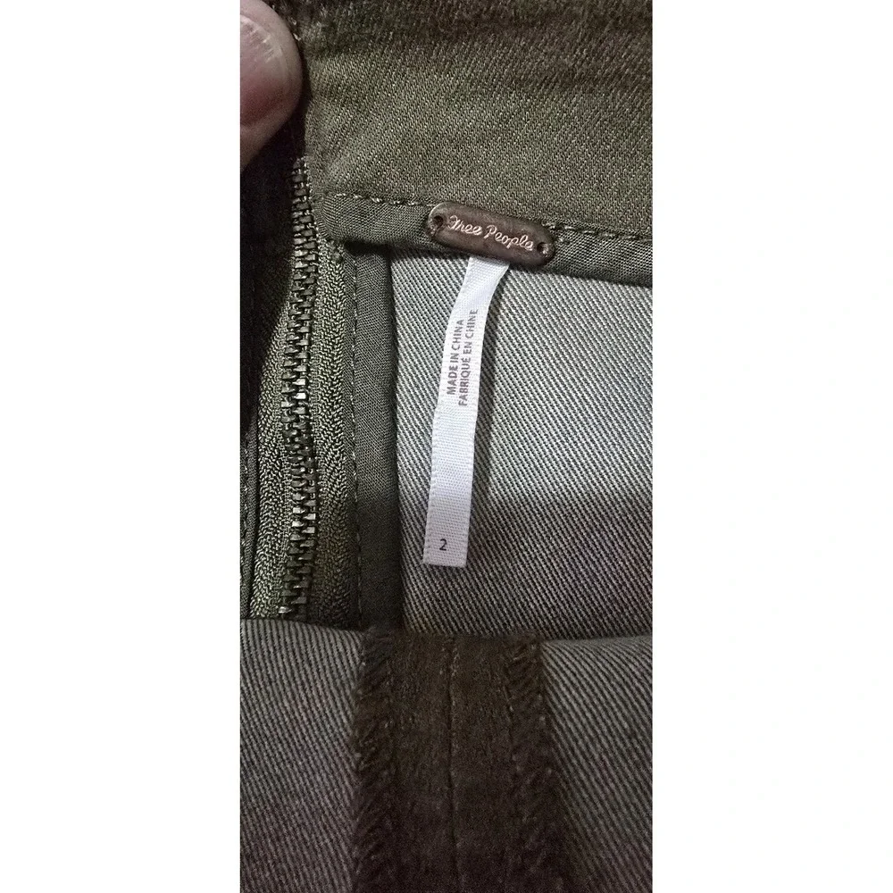Free People Women's Body Con Camo Zip‎ Back Mini Skirt Size 2 Y2K